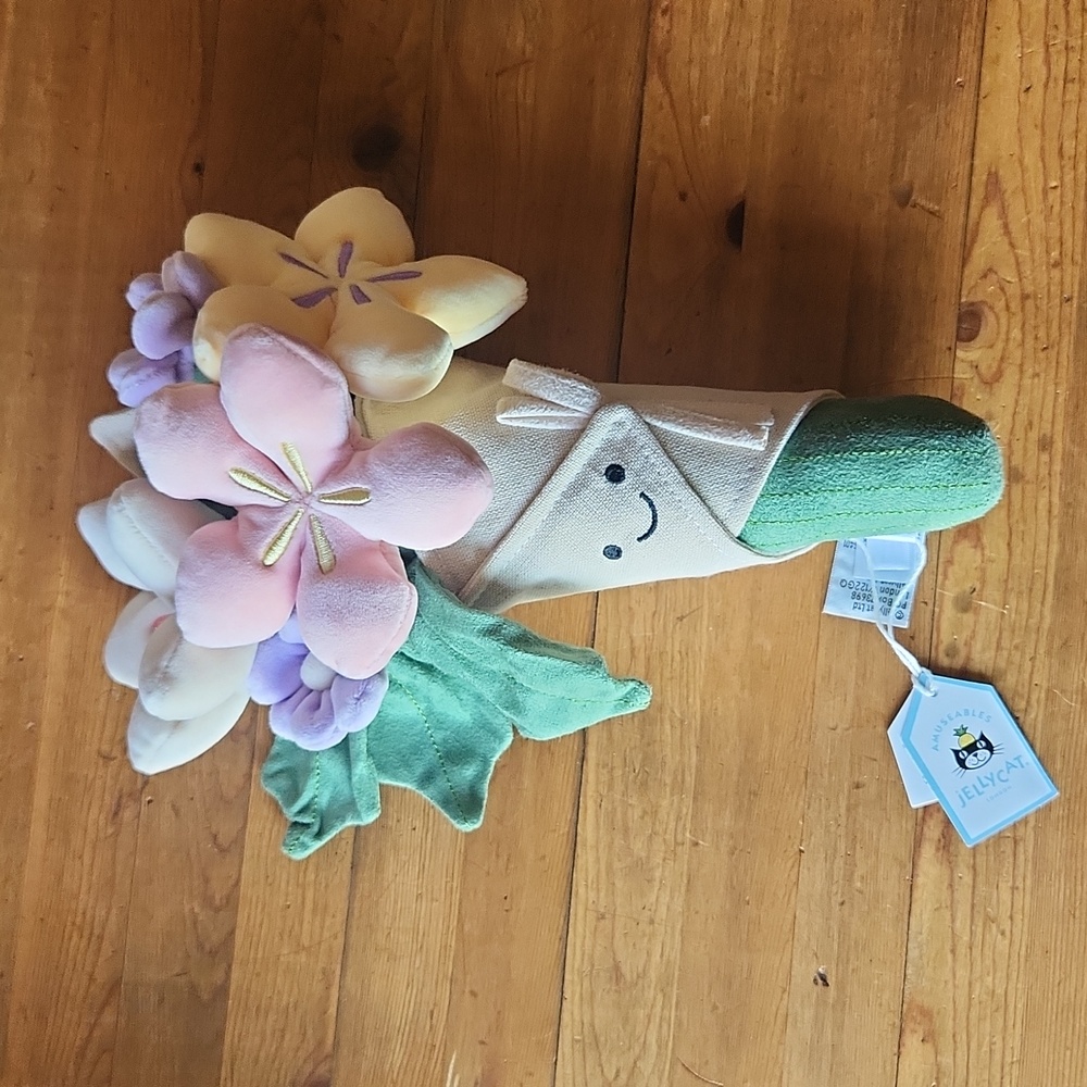 Amuseables Bouquet Of Flowers 12.2x9x2" Soft & Plush NWT - Picture 2 of 6